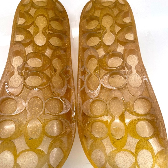 Coach Ulyssa jelly slide dark gold glitter - Picture 2 of 6